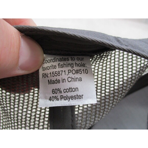 Poncho Hat Cap Snap Back Gray Trucker Adjustable Outdoors Casual Mens - Picture 9 of 9